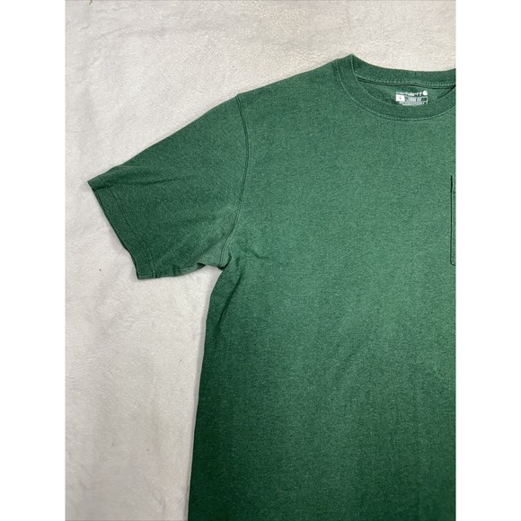 Carhartt T-Shirt Loose Fit Green Pocket Tee Short Sleeve K87 G55 Mens Size Large - Picture 2 of 8